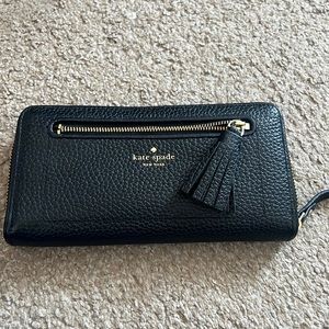 Kate Spade black leather wallet